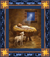 Picture A Christmas Manger Digitally Printed Cotton Fabric Panel