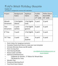 Fold'n Stitch Holiday Accents Patterns