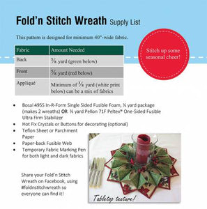 Fold'n Stitch Wreath Pattern