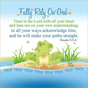 Fully Rely On God Proverbs 3:5 6 inch Mini Fabric Art Panel