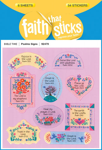 Psalms Stickers 6 Sheets Set