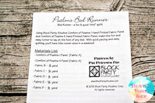 Psalms Bed Runner Quilt Pattern & Fabric Duo Panel Set