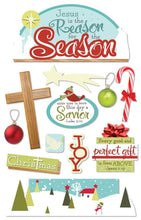 3D Reason for the Season Christmas Stickers