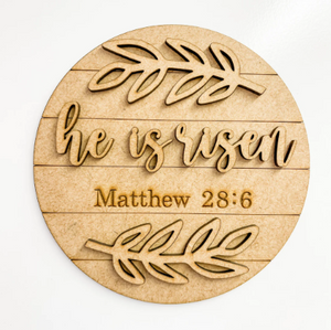 Religious Easter MDF Wood Cut Shapes Set