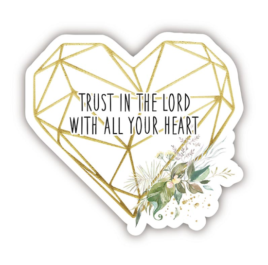 Trust In The Lord Heart Decal Sticker