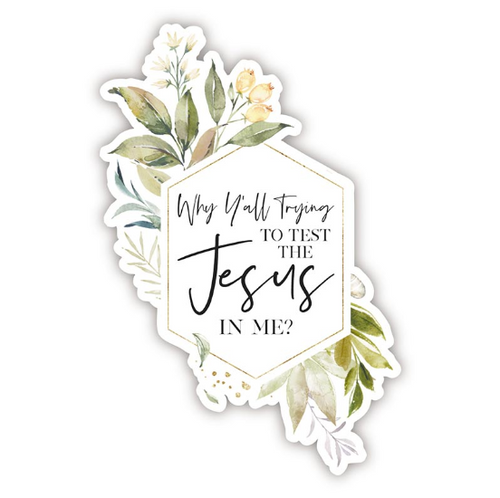 Why Y'all Testing The Jesus In Me Decal Sticker