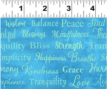 Good Vibes Dark Aqua Cotton Fabric