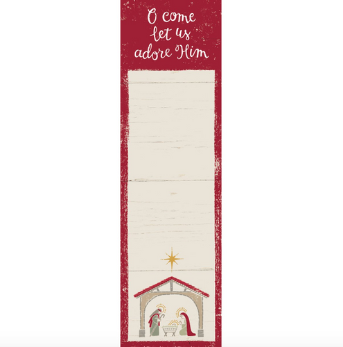 O Come Let Us Adore Him Magnetic Notepad