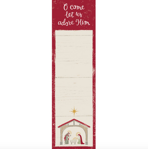 O Come Let Us Adore Him Magnetic Notepad