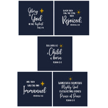 Christmas Scripture Verse 6 inch Mini Fabric 5 Panel set