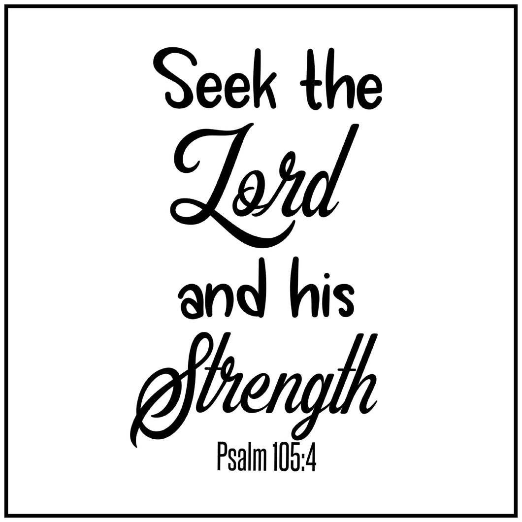 Seek The Lord Psalm 105:4 6 inch Mini Fabric Panel