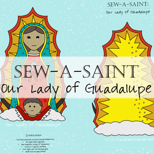 Sew-A-Saint Our Lady of Guadalupe Soft Doll Cotton Fabric Panel