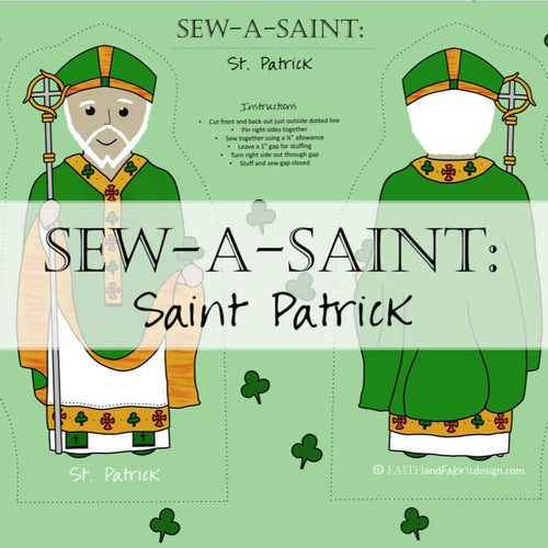 Sew-A-Saint St. Patrick Soft Doll Cotton Fabric Panel