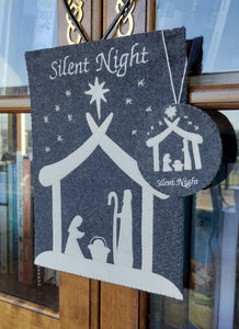 Silent Night Wool Felt Wall Hanging & Ornament KIT