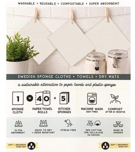 Nativity Swedish Dish & Cotton Kitchen Towel Set