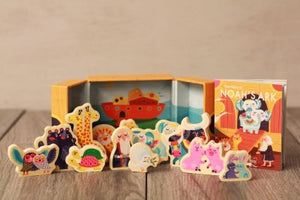 Teeny Tiny Wooden Noah's Ark & Book Set