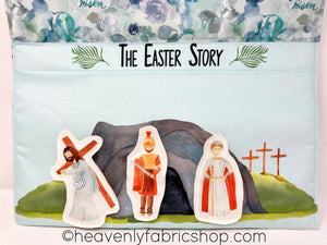 The Easter Story Play Set Cotton Fabric Panel & Dual Project Patterns