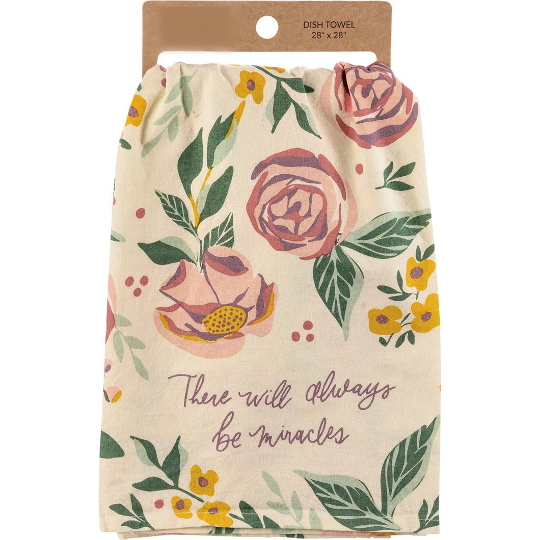 There Will Always Be Miracles Cotton Tea Towel