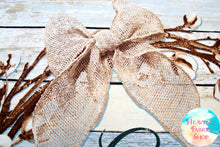 Grateful Cotton Blossom Wreath Weathered Wood Shiplap Cotton Fabric Panel