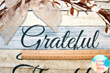 Grateful Cotton Blossom Wreath Weathered Wood Shiplap Cotton Fabric Panel