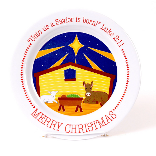 Unto Us A Savior Is Born Luke 2:11 Christmas Plate