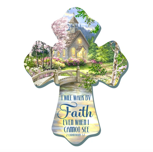 Walk By Faith Wall Cross