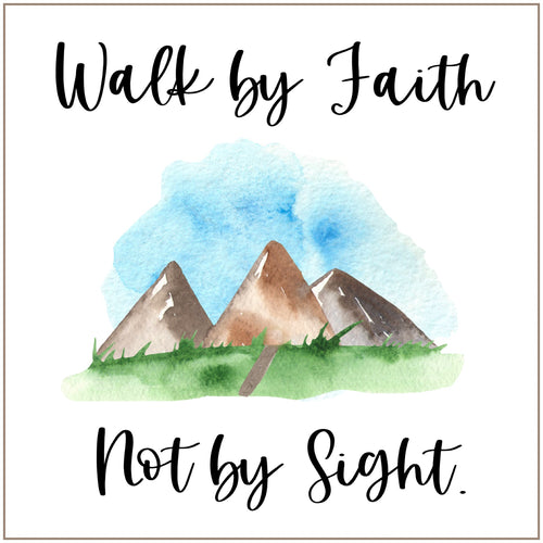 Walk By Faith Not By Sight 6 inch Mini Fabric Art Panel