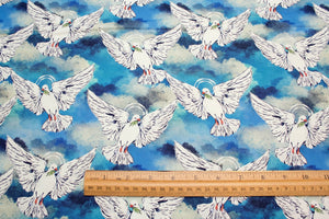 Walk By Faith Dove of the Holy Spirit Digitally Printed Cotton Fabric