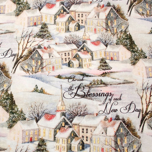 Wintervale Christmas Village Cotton Fabric
