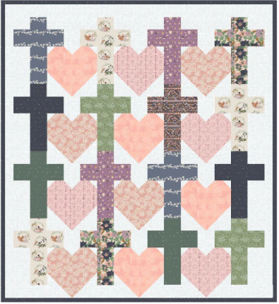 Yes He Loves Me Cross Quilt Pattern