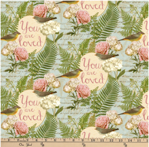 Uplifting You Are Loved Cotton Fabric