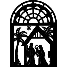 Laser Cut Nativity Silhouette Fusible Fabric Panel