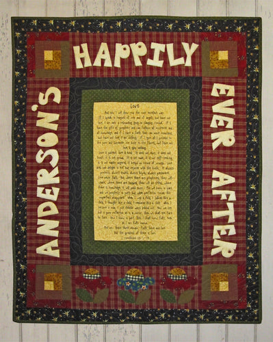 Happily Ever After Fabric Panel + Personalized Wall Quilt Pattern Kit