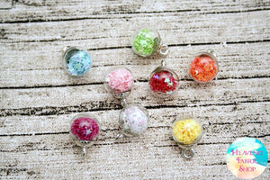 Mini Bubble Ball Candy Rainbow Glass Bead Charms