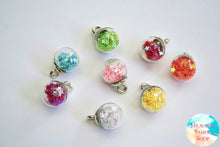 Mini Bubble Ball Candy Rainbow Glass Bead Charms