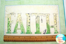 Sweet Thoughts Faith Hope Love Cotton Fabric Panel