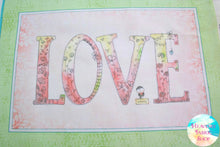 Sweet Thoughts Faith Hope Love Cotton Fabric Panel