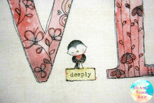 Sweet Thoughts Faith Hope Love Cotton Fabric Panel