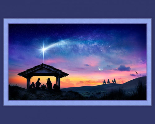 Wise Men Came Nativity Cotton Fabric Panel