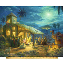 Christmas Joy Nativity Digitally Printed Large Cotton Fabric Panel