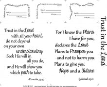 Trust In The Lord Quilt Pattern & Scripture Verse Fabric Panel Kit