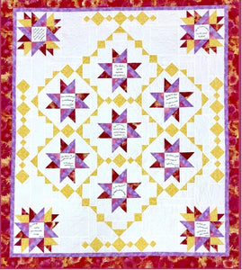 Wishing Stars Quilt Pattern & Comfort of Psalms VI Fabric Panel Kit